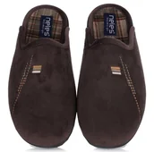 Kapcie męskie - Pantofle męskie hiszpańskie Neles T9-4724A MARRON R.42 - miniaturka - grafika 1