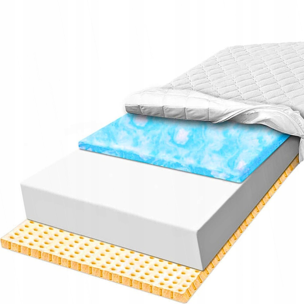 Materac H1 dziecięcy 90x200 lateks na alergię 16cm przewiewny pianka