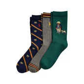 Skarpetki dla dzieci - Zestaw 3 par wysokich skarpet dziecięcych Polo Ralph Lauren 444P03160001 Kolorowy - miniaturka - grafika 1
