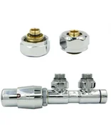Zawory i kraniki - Zawór termostatyczny 50mm TWINS chrom lewy Pex - miniaturka - grafika 1