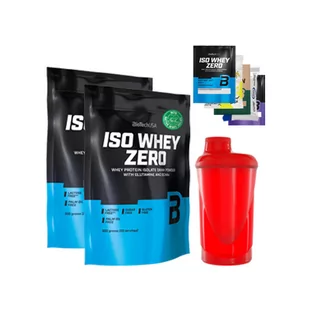 Zestaw BioTech USA Iso Whey Zero - 2x500g + prezenty - Odżywki białkowe - miniaturka - grafika 1