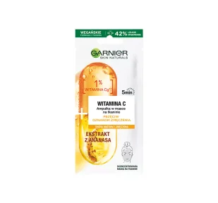 Garnier Skin Naturals Vitamin C Ampoule maseczka do twarzy 1 szt - Maseczki do twarzy - miniaturka - grafika 1