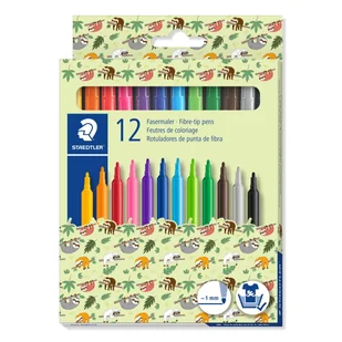 Staedtler, Flamastry szkolne Pattern Mix w opakowaniu, 12 kolorów - Kredki, ołówki, pastele i pisaki - miniaturka - grafika 1