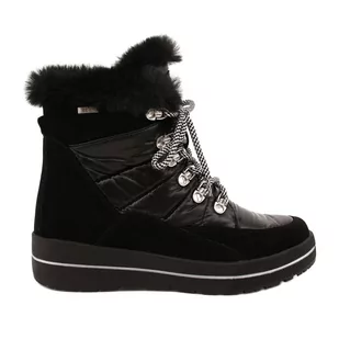 Czarne Śniegowce Waterproof Caprice 26240-29 019 - Śniegowce damskie - miniaturka - grafika 1