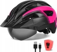 Kaski rowerowe - Kask rowerowy dla dorosłych Funwict z daszkiem i goglami M - miniaturka - grafika 1