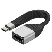 Adaptery i przejściówki - Techly ICOC-USBC-DP12 adapter kablowy 0,131 m USB Type-C DisplayPort Czarny - miniaturka - grafika 1