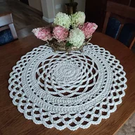 Obrusy i serwetki - Serweta szydełkowa ze sznurka 70cm - miniaturka - grafika 1