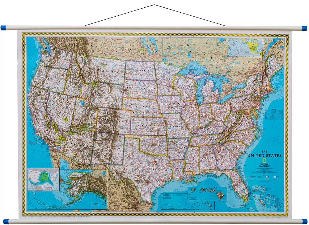 USA Classic mapa ścienna polityczna 1:4 561 000 National Geographic