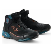 Buty motocyklowe - Buty Motocyklowe Alpinestars CR-X Drystar Riding Czarny/Petrol/Fluorescencyjny Pomarańczowy48 - miniaturka - grafika 1