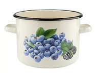 Garnki - Garnek emaliowany na indukcję i gaz Emalia Polska Pleszew Borówka 20 cm 4,5 l - miniaturka - grafika 1