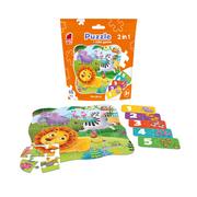 Puzzle - Roter Kafer Puzzle 49 saszetka Zoo + mini gra RK1140-06 - - miniaturka - grafika 1