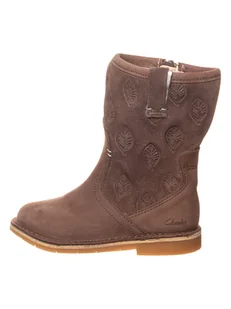 Clarks Skórzane kozaki "Comet Pop" w kolorze brązowym - Buciki dla niemowląt - miniaturka - grafika 1