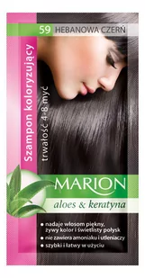 Marion Szampon koloryzujący 4-8 myć 59 hebanowa czerń - Farby do włosów i szampony koloryzujące - miniaturka - grafika 1