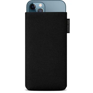 Adore June Etui na telefon komórkowy Classic Recycled czarne kompatybilne z iPhone 13 / iPhone 13 Pro/iPhone 12 / iPhone 12 Pro, nowoczesne ekologiczne materiały R-PES, wyprodukowano w Europie - Etui i futerały do telefonów - miniaturka - grafika 1