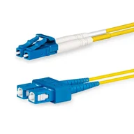 Kable światłowodowe - Lanview LVO231492 kabel optyczny 2 m 2x LC 2x SC OS2 Żółty - miniaturka - grafika 1