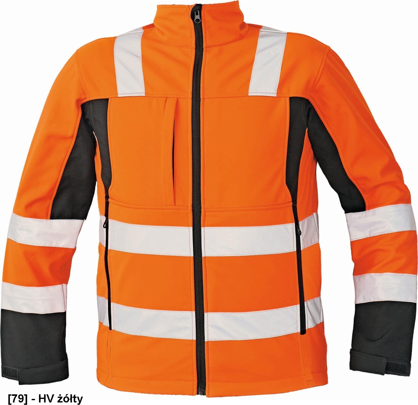 CERVA MALTON - softshellowa kurtka zimowa, odblaskowe taśmy, rozm. S-3XL, - HV żółty 3XL