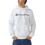 Bluzy męskie - Champion bluza męska z kapturem Hooded Sweatshirt 221809.WW001 XXL biały - miniaturka - grafika 1