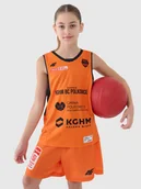 Koszulki dla chłopców - 4F Koszulka meczowa replika domowa z sezonu 2024/25 dziecięca 4F x MKS Polkowice - multikolor 158/164 (12-14 lat) - miniaturka - grafika 1