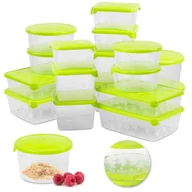 Pojemniki kuchenne - Zestaw Pojemników Plastikowych Do Żywności 17 Szt Pojemniki Zielone - miniaturka - grafika 1