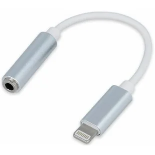 NoName ADAPTER PRZEJŚCIÓWKA FOREVER LIGHTNING-&gt;JACK 3.5MM AUDIO SREBRNY standard - Adaptery i przejściówki - miniaturka - grafika 1