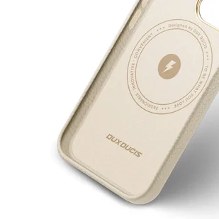 Dux Ducis Roma skórzane etui do iPhone 13 Pro elegancki pokrowiec z naturalnej skóry biały - Etui i futerały do telefonów - miniaturka - grafika 4