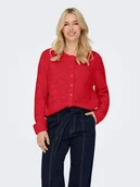 Swetry damskie - ONLY Kardigan w kolorze czerwonym - miniaturka - grafika 1