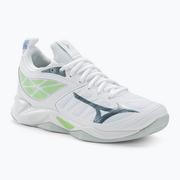 Buty sportowe damskie - Buty do siatkówki damskie Mizuno Wave Dimension white/g ridge/patina green - miniaturka - grafika 1