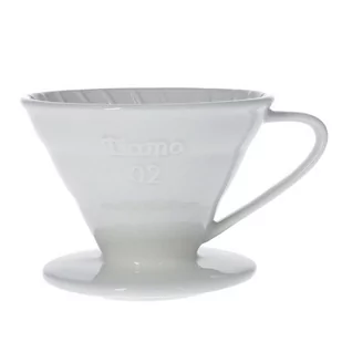 TIAMO Ceramiczny drip Tiamo z uchem V02 Biały 4715660755387 - Zaparzacze i kawiarki - miniaturka - grafika 1