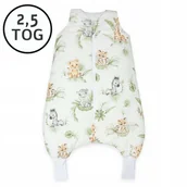 Śpiworki dla dzieci - CAŁOROCZNY ŚPIWOREK Z NOGAWKAMI 56-68 XS 2,5 TOG BAWEŁNA100% PRODUKT POLSKI - miniaturka - grafika 1