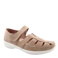 Sandały damskie - Wojtyłko 7B25318 damskie sandały ażurowe lekkie beżowe - miniaturka - grafika 1