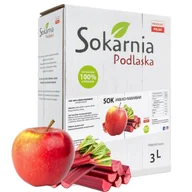 Soki i napoje niegazowane - SOK JABŁKO RABARBAR 3L Zawiera Witaminy Źródło Błonnika Pokarmowego Zdrowy - miniaturka - grafika 1
