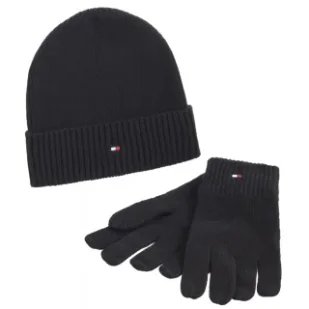 Zestaw Czapka i Rękawiczki Flag Pima Cotton Beanie & Gloves AM0AM12938 BDS (TH1225-a) Tommy Hilfiger - Czapki damskie - miniaturka - grafika 1