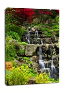 Obrazy i zdjęcia na płótnie - Kaskadowy wodospad - obraz na płótnie Wymiar do wyboru: 60x80 cm - miniaturka - grafika 1