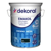 Emalie - Dekoral Emalia olejno-alkidowa EMAKOL Czarny 5 l - miniaturka - grafika 1