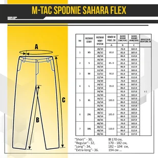 M-Tac - Spodnie Sahara Flex Lite - Czarne - 20064048 - Odzież taktyczna i umundurowanie - miniaturka - grafika 5
