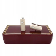 Spinki do mankietów i krawatów - Spinki złote do mankietów srebro 925 w pudełeczku - miniaturka - grafika 1