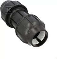 Łączniki, trójniki, kształtki - Złączka zaciskowa PP 90x90 PN10, do rur PE, kolor czarny - miniaturka - grafika 1