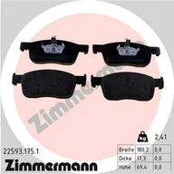 Klocki hamulcowe - Klocki hamulcowe - komplet ZIMMERMANN 22593.175.1 - miniaturka - grafika 1