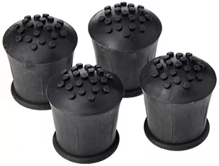 Merriway BH05584 wytrzymałe gumowe ochraniacze tulejek do chodzenia końcówki trzciny 25 mm (1 cal) - czarne, 4 sztuki - Akcesoria dla osób starszych i niepełnosprawnych - miniaturka - grafika 1