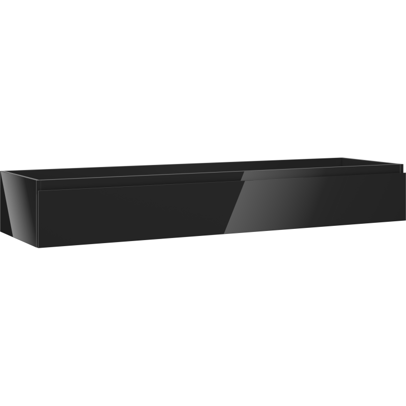 Mexen Orio szafka łazienkowa podumywalkowa 160 cm, 1 szuflada, czarna połysk - 91A10-16023-1-BF70