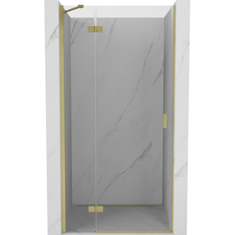 Mexen Mist-H drzwi prysznicowe uchylne lewe 80 cm, transparent, złote szczotkowane - 8A5-080-000-55-00-L
