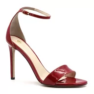 Sandały damskie - Czerwone lakierowane szpilki sandały 5AD001818 - Neścior - miniaturka - grafika 1