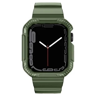 Kingxbar CYF537 2w1 pasek Apple Watch Ultra, SE, 8, 7, 6, 5, 4, 3, 2, 1 (49, 45, 44, 42  mm) z wbudowanym etui zielony - Akcesoria do smartwatchy - miniaturka - grafika 3