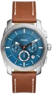 Zegarki męskie - Zegarek Fossil FS6059 MACHINE Chronograph Brown Leather Strap 42mm - miniaturka - grafika 1