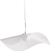 Oprawy, klosze i abażury - BELIANI Lampa wisząca LED biała klosz metalowa oświetlenie do salonu mieszkania - miniaturka - grafika 1