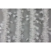 Ozdoby bożonarodzeniowe - Girlanda Noel gwiazdki biała Ø5,5 cm z aplikacją Ø12 cm, 2 m - miniaturka - grafika 1