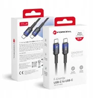 Kable komputerowe i do monitorów - Kabel USB C do USB C Forcell F-Energy QC4.0 PD 3A 60W Gradient 1 m C354 czarny - miniaturka - grafika 1