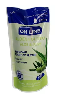 On Line Mydło kremowe w płynie Aloes i Oliwka uzupełnienie 500ml - Mydła - miniaturka - grafika 1
