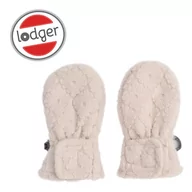 Rękawiczki - Lodger, Polarowe Rękawiczki Niemowlęce, Jasnobeżowe, Fleece Birch, 0-12 M - miniaturka - grafika 1