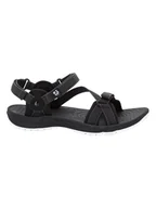 Sandały damskie - Jack Wolfskin Sandały trekkingowe "Lakewood" w kolorze czarnym - miniaturka - grafika 1